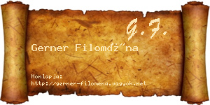 Gerner Filoména névjegykártya